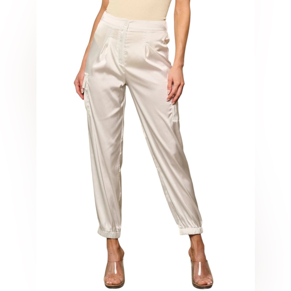 URBAN GLEAM HIGH WAIST SATIN JOGGERS